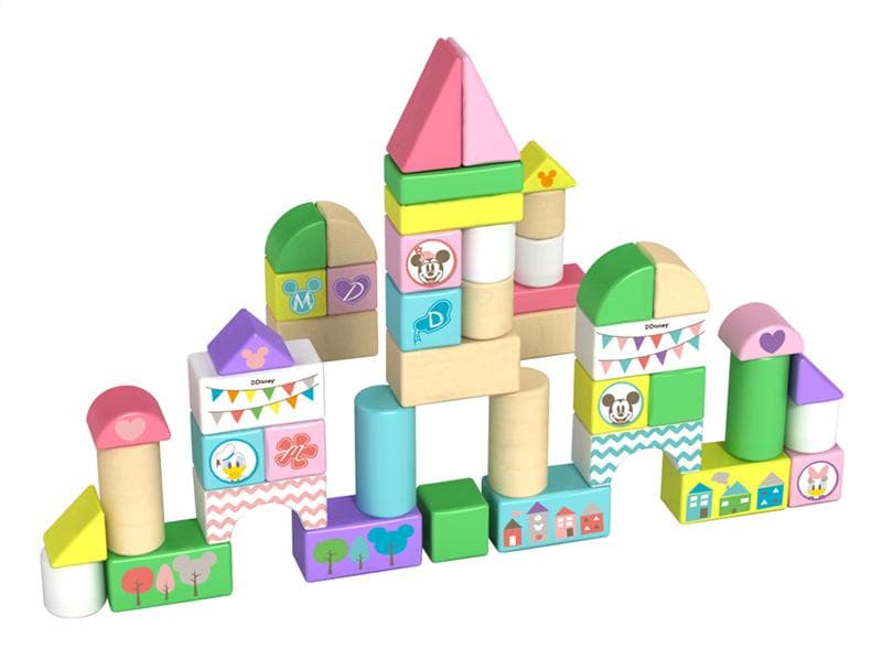 Disney Wood Mickey Block set-50pcs- Staplande Brickor