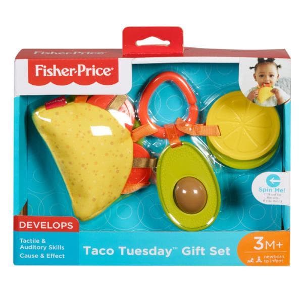 PROMO Fisher-Price TACO Zestaw sensorycznych zawieszek FXC05 p5 MATTEL