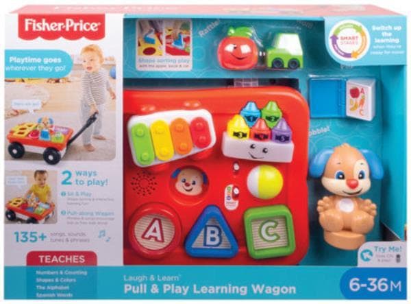 PROMO Fisher-Price LL Edukacyjny wózek Szczeniaczka GHV14 MATTEL