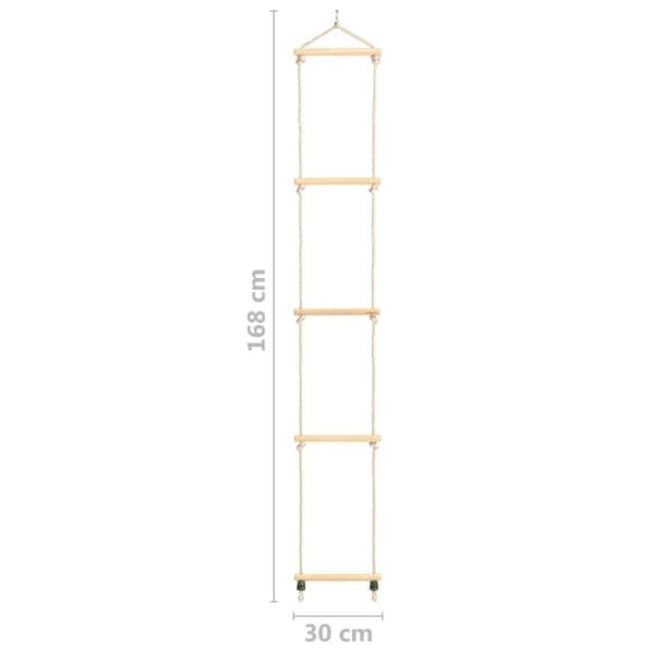 vidaXL Repstege för barn massivt trä och PE 30x168 cm
