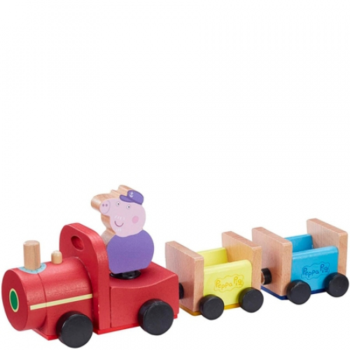 Greta Gris Trätåg med Farfar Gris