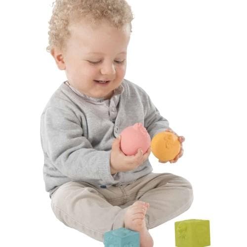 Sophie Giraff bollar och kuber naturgummi