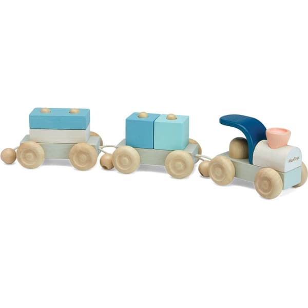 Tåg med klossar - träleksak från Plantoys