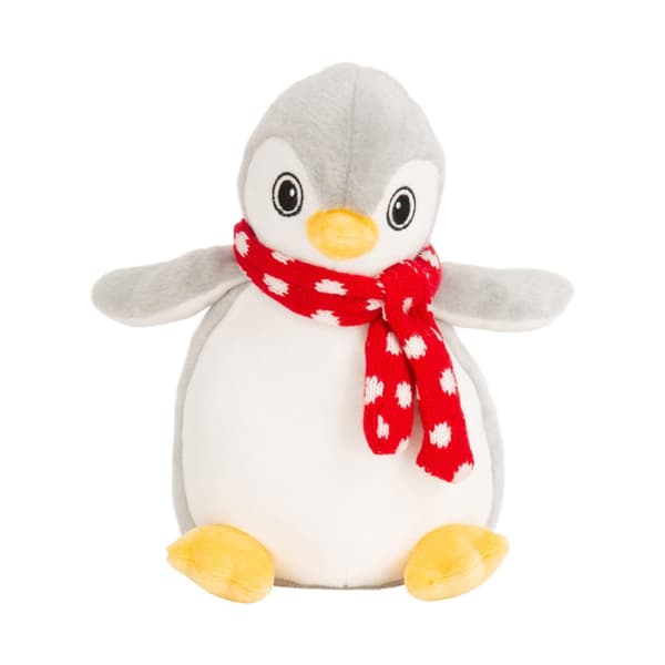 Mumbles Childrens/Kids Printme Mini Penguin Plush Toy Grey M