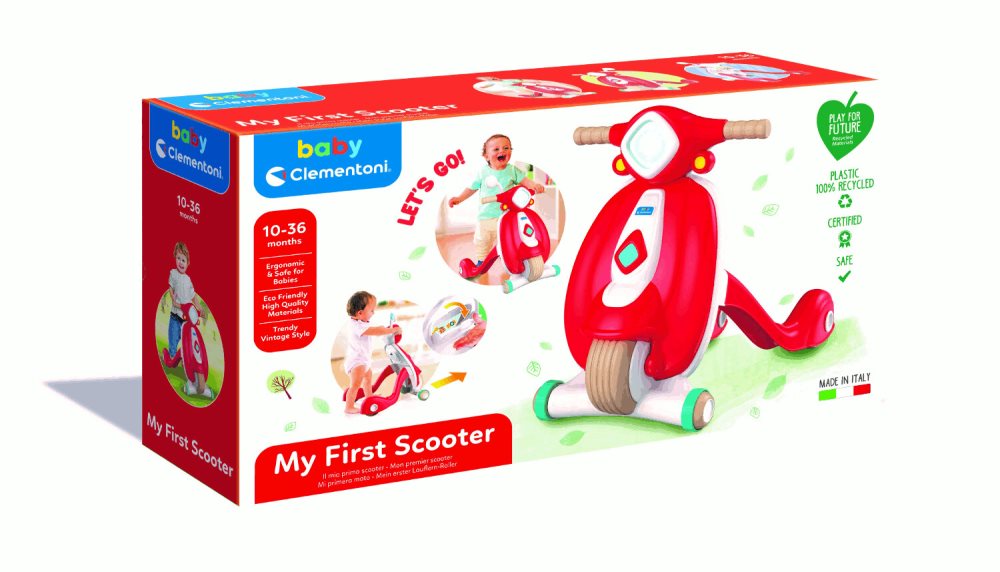 My First Steps Scooter - Walk and Play (100% Recycled) Baby Clementoni