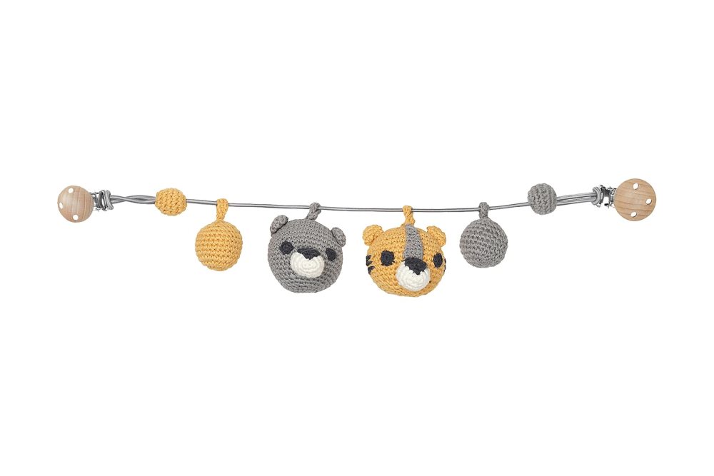 Hugo pram rattle Grå