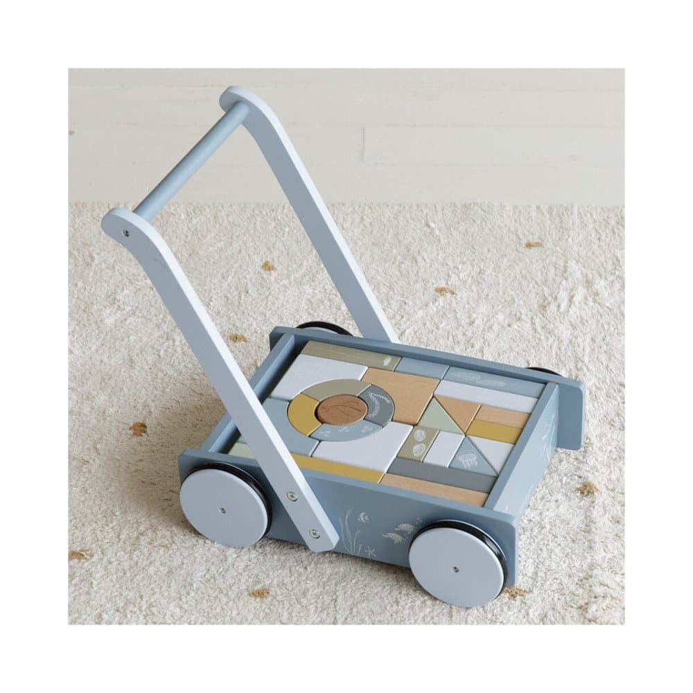 Gåvagn med Klossar, Ocean - Little Dutch