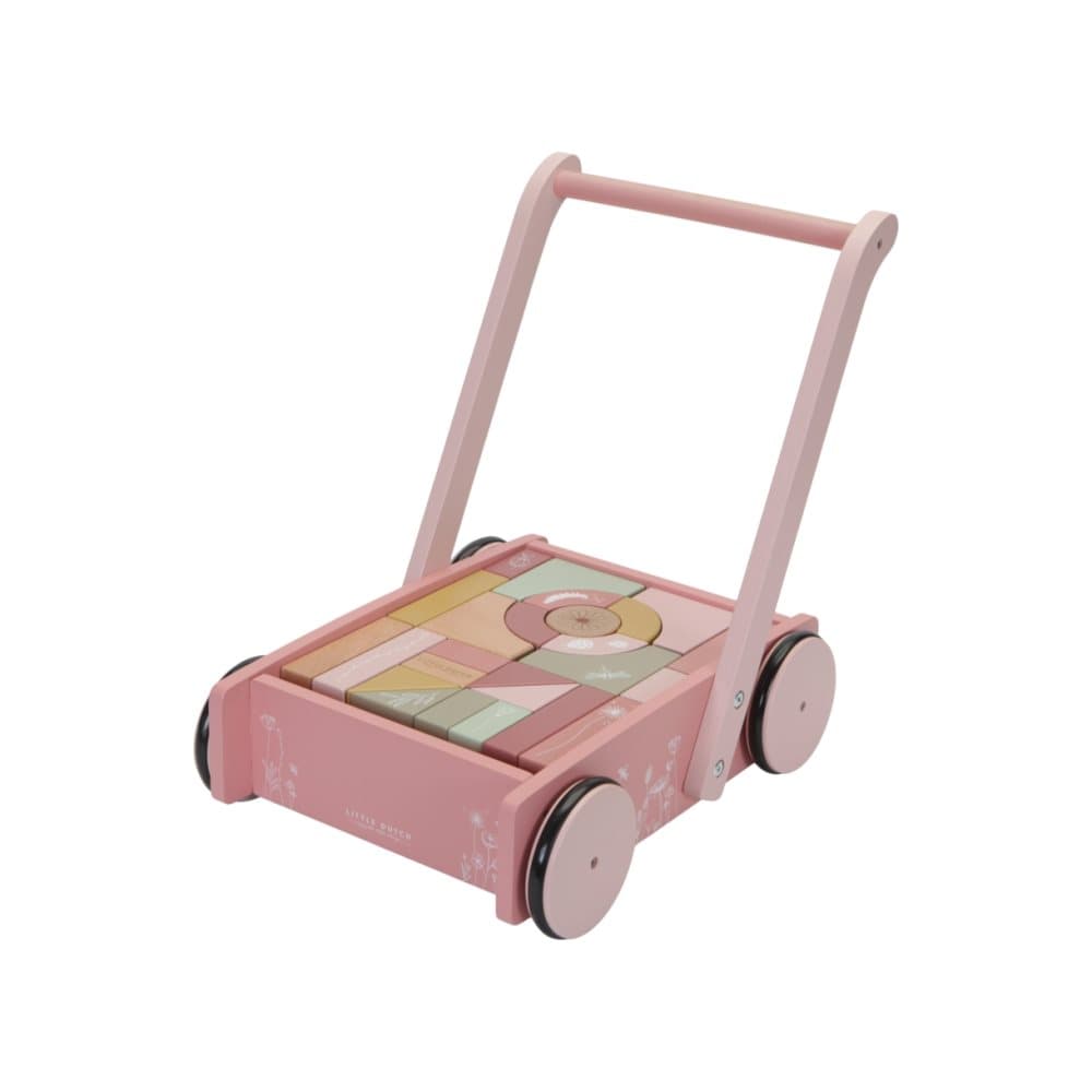 Gåvagn med Klossar, Flowers - Little Dutch