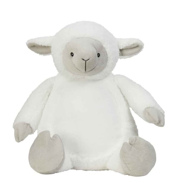 Mumbles Zippie Lamb Plush Toy Cream One Size