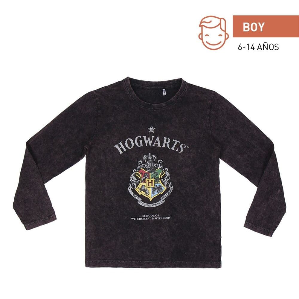 Långärmad t-shirt, Barn Harry Potter Mörkgrå