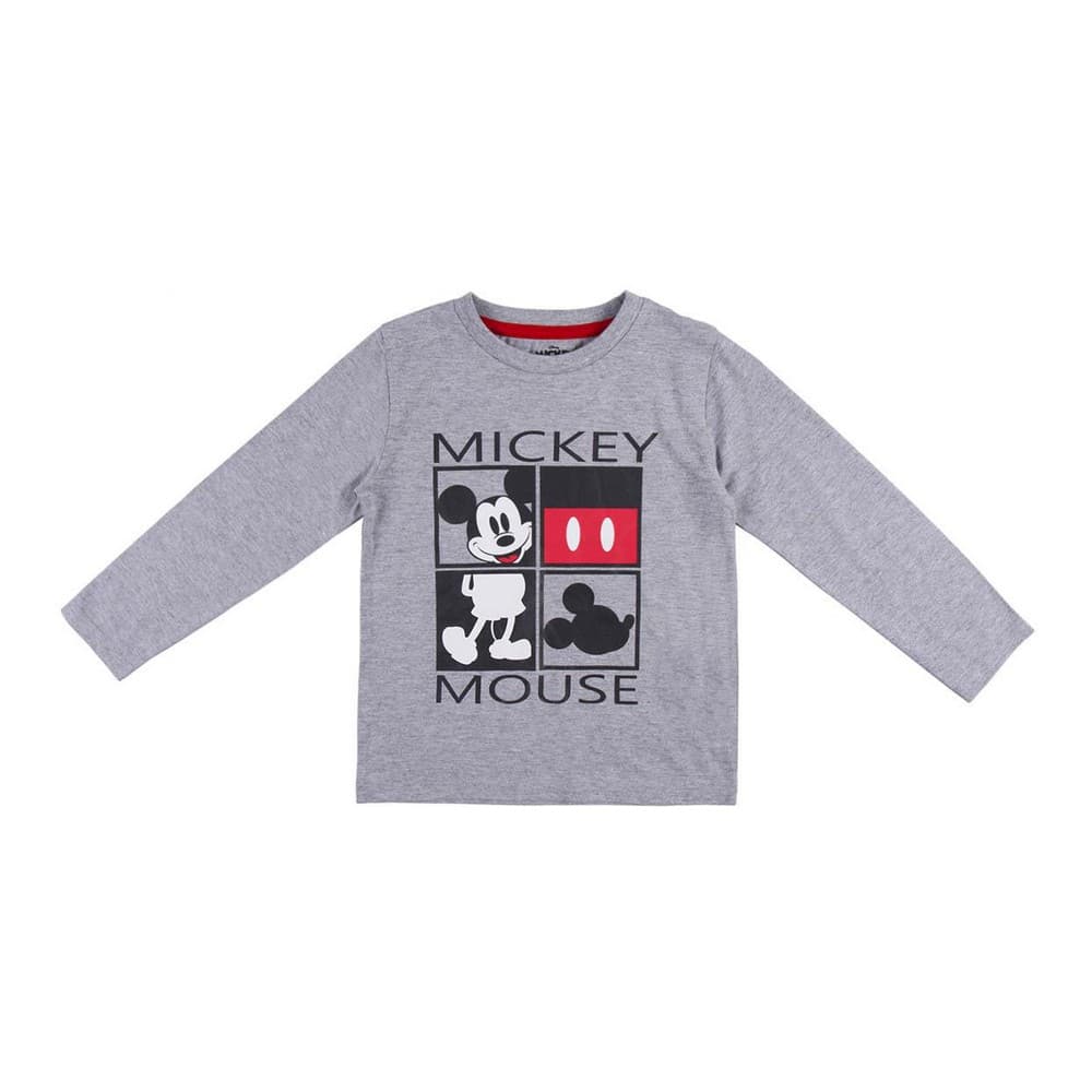Långärmad t-shirt, Barn Mickey Mouse Grå
