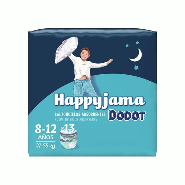 Kertakäyttövaipat Dodot Happyjama 8-12 vuotta Koko 8 13 osaa Alushousut