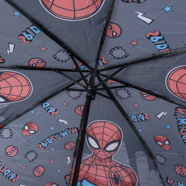 Foldbar Paraply Spiderman Grå (Ø 92 cm)