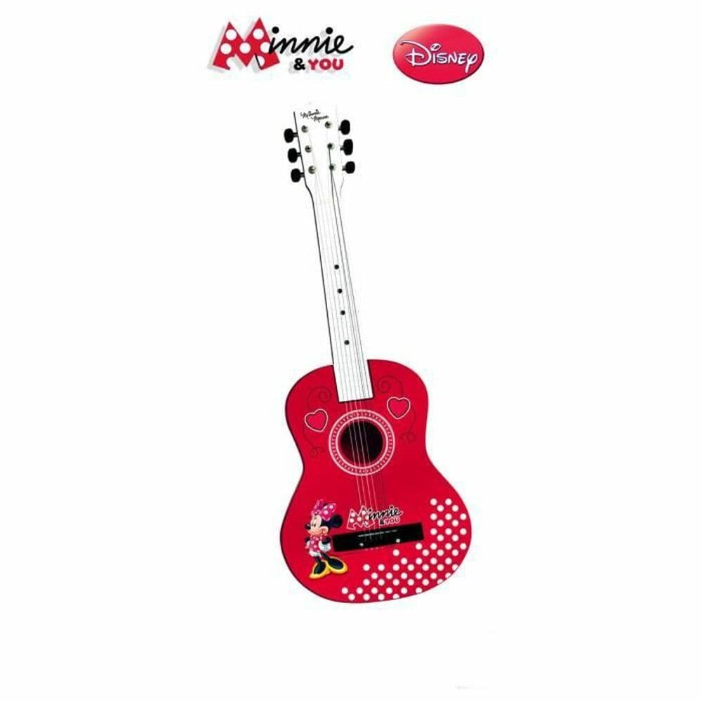 Gitarr för barn Minnie Mouse Röd Trä