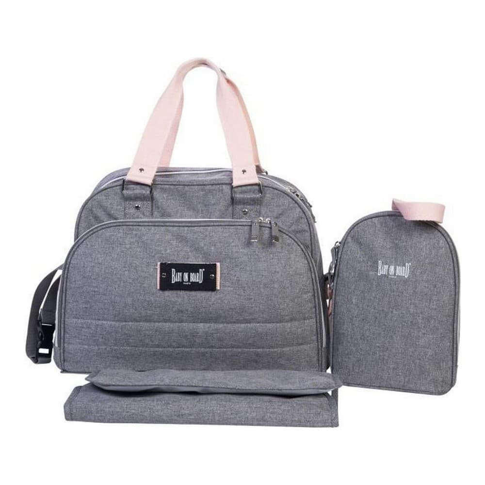 Bag för blöjbyte Baby on Board URBAN Sweet Grå Rosa