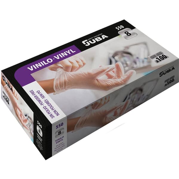 Engangshansker JUBA Pulverfri Box (100 enheter)
