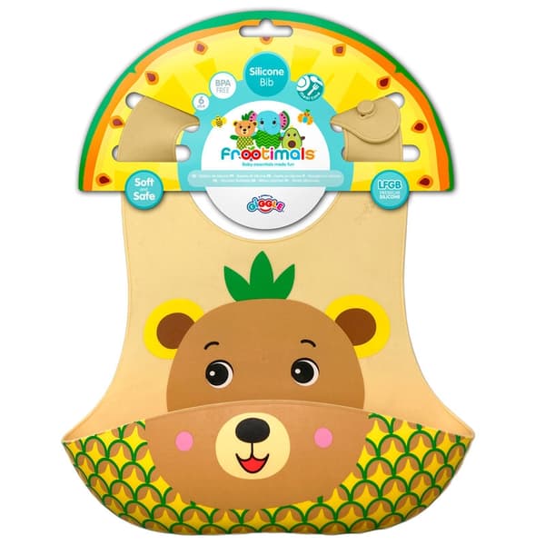Frootimals Bubba Tropibear silicone bib