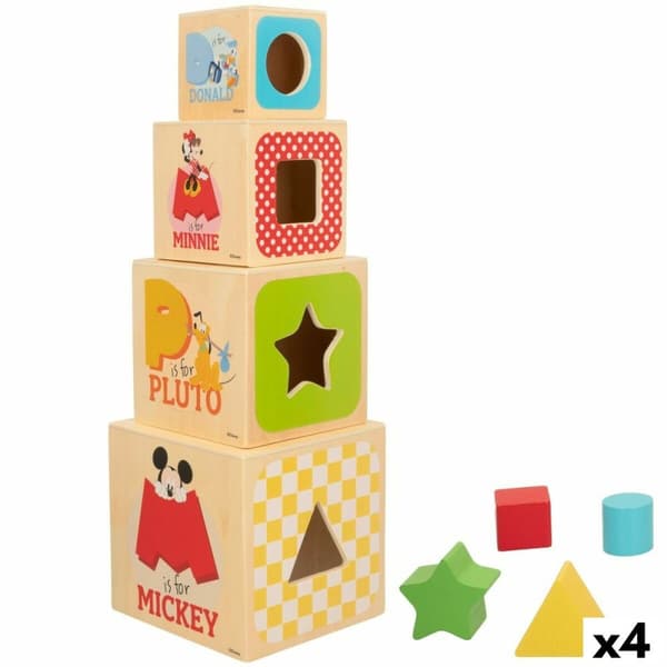 Staplingsbara block Disney 8 Delar 4 antal 12,2 x 12,2 x 12,2 cm