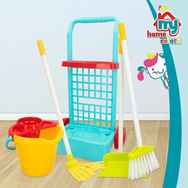 Städvagn med accessoarer Colorbaby My Home 30,5 x 55,5 x 19,5 cm (4 antal)