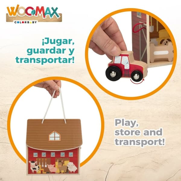 Playset Woomax Gård 9 Dele 4 enheder 19 x 18 x 19 cm