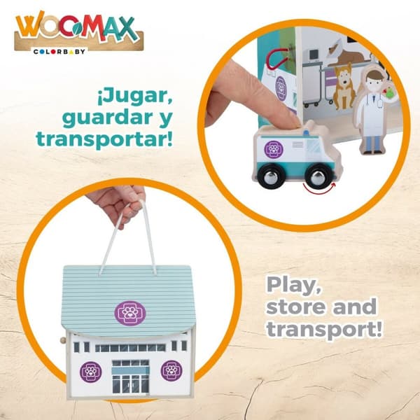 Playset Woomax Eläinlääkäri 9 Kappaletta 4 osaa 19 x 18 x 19 cm