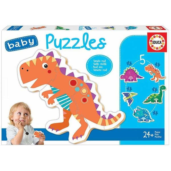 Barnepuslespill Educa Dinosaurio kvinne dejevel 5 Deler