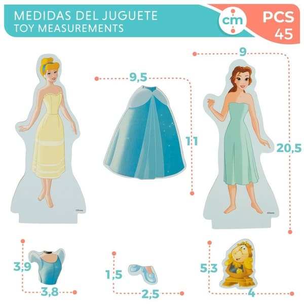 Figurer Disney Princess 45 Delar 4 antal 9 x 20,5 x 1,2 cm