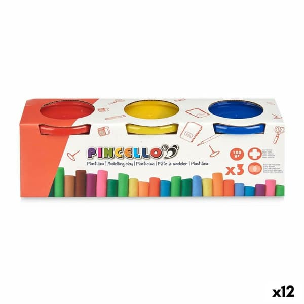 Modelleringsleirespill Pincello 501 Gul Blå Rød (12 enheter)
