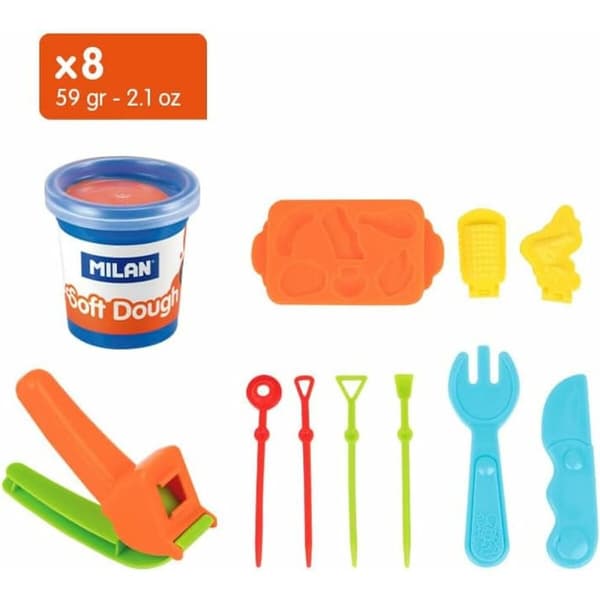 Modelleringspasta Milan Soft Dough BBq Flerfarget