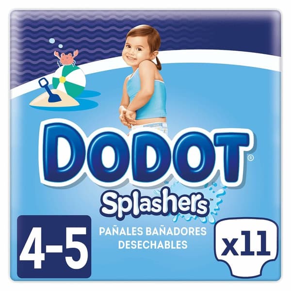 Engångsblöjor Dodot Splashers 4-5 9-15 kg (11 Antal)