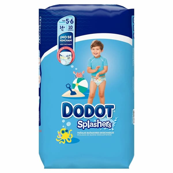 Engångsblöjor Dodot Splashers 5-6 14 Kg (10 antal)