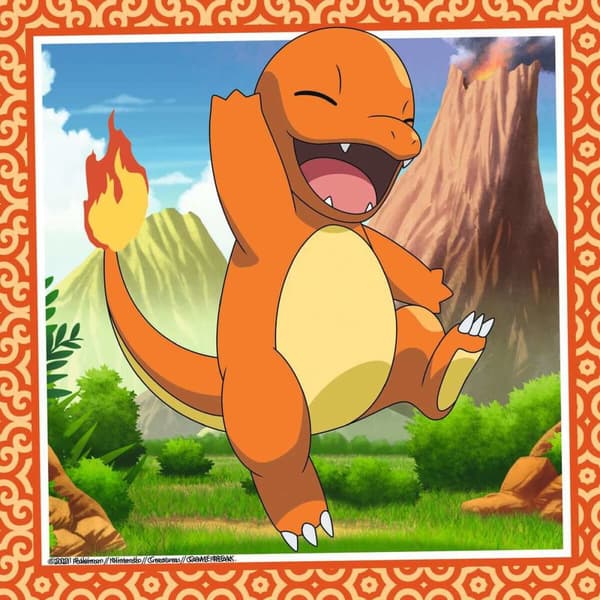 Sæt med 3 Puslespil Pokémon Ravensburger 05586 Bulbasaur, Charmander & Squirtle 147 Dele