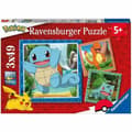 Miniatyrbillede 1 af 4: Sæt med 3 Puslespil Pokémon Ravensburger 05586 Bulbasaur, Charmander & Squirtle 147 Dele