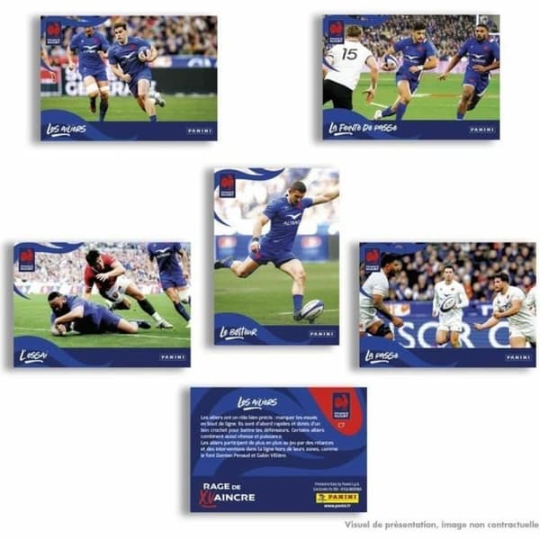 Pakke med klistermærker Panini France Rugby 12 Konvolutter