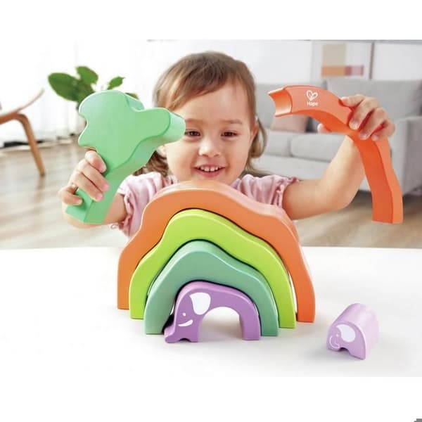 Safari Elephant Stacking Block