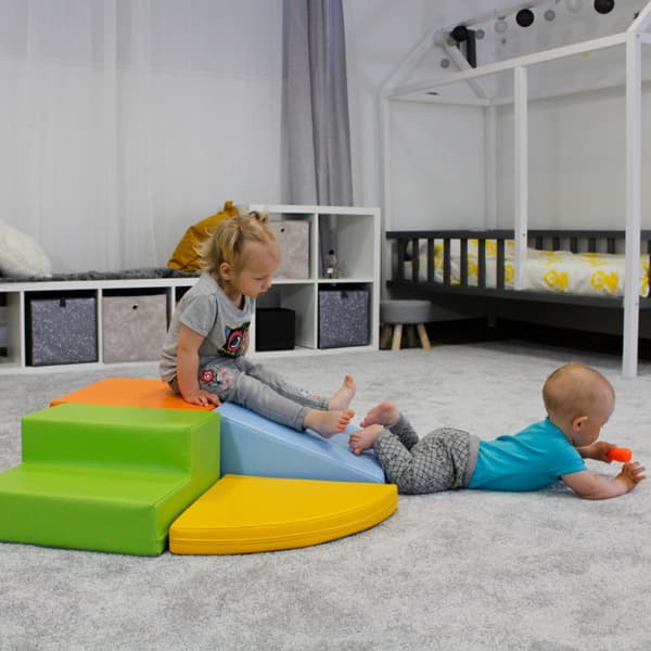 IGLU Soft Play Montessori-kryp- och klätterblock för motorisk utveckling med skumformer