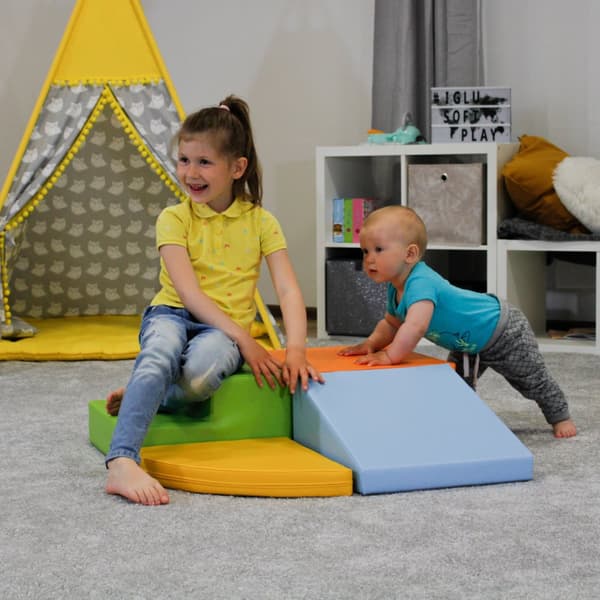 IGLU Soft Play Montessori-kryp- och klätterblock för motorisk utveckling med skumformer