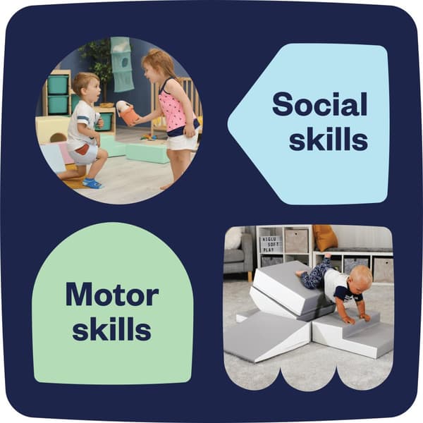 IGLU Soft Play Montessori-kryp- och klätterblock för motorisk utveckling med skumformer