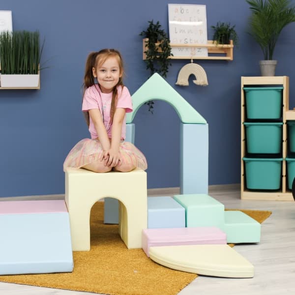 IGLU Soft Play Pedagogiska Montessori Mjuka Byggklossar Motorikleksaker  leksaker Stapelkuber Skumblocker