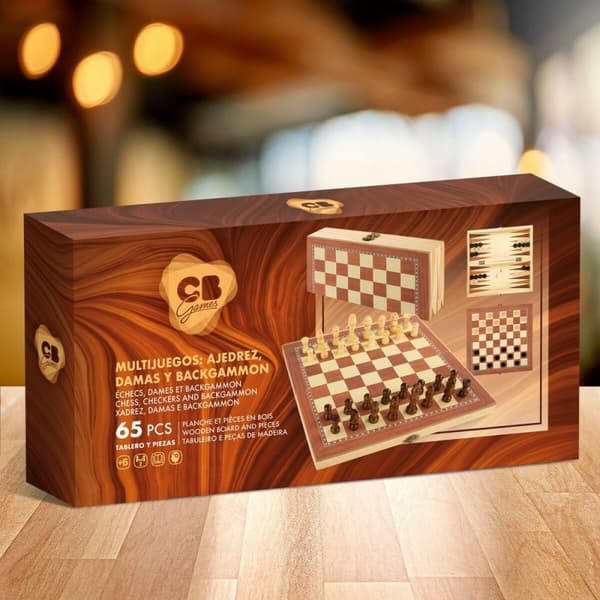 Parchís, Sjakk og Damspill CB Games Tre Backgammon (6 enheter)