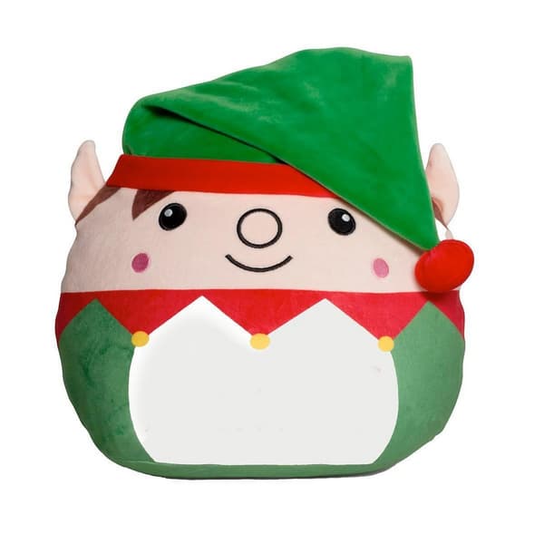 Mumbles Squidgy Elf Christmas Plush Toy Green/Red One Size
