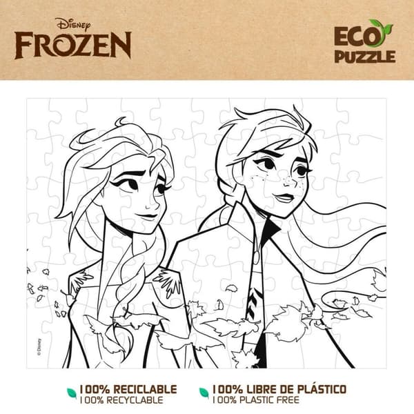 Barnepuslespill Frozen Dobbeltsidig 60 Deler 70 x 1,5 x 50 cm (12 enheter)