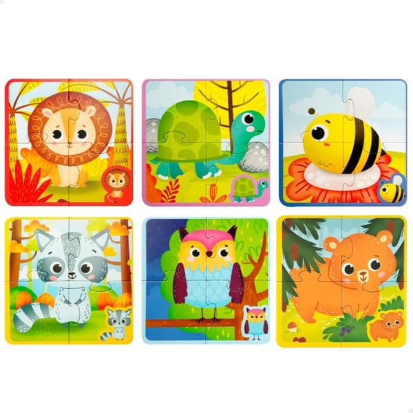 Børne Puslespil Lisciani Giochi 16 x 0,1 x 16 cm Touchpad 24 Dele 4 Dele (6 enheder)