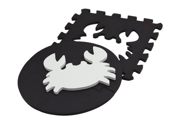 Soft Puzzle Mat Contrast Educational EVA Foam Sort og Hvid 19 stykker.