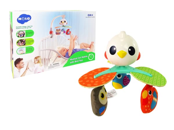 En babykarrusel til en barnevogn med Colorful Birds Melodia