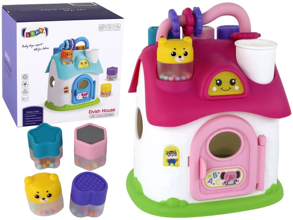 Sorter House Interactive Pink Educational Puslespil