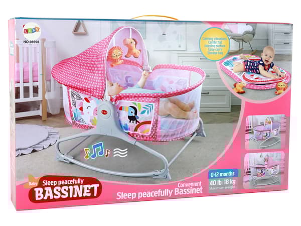 Monitoiminen Bed Rocker 2in1 lasten matto Sounds Vibrations Pink