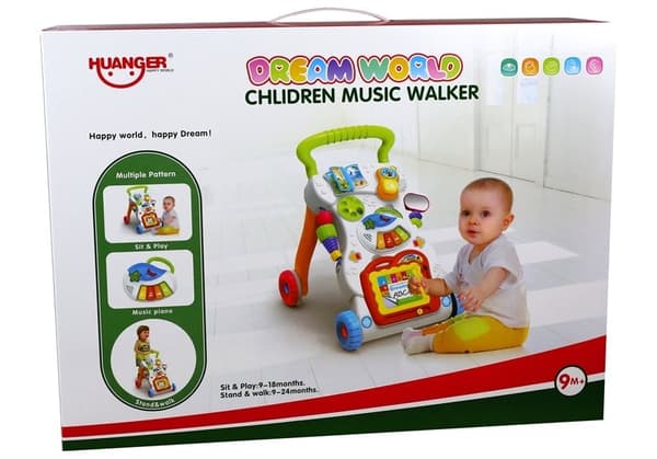 Push walker Puhelin Piano Znikopis 3 in 1
