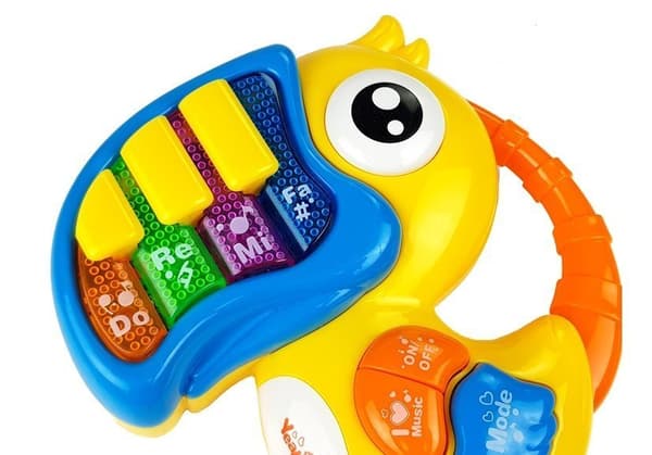 Papuga Rybka batteridrevet klaver og guitar