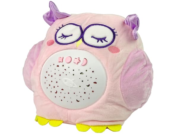 Söt plysch Owl Owl Färgglad projektorstjärnor Melody